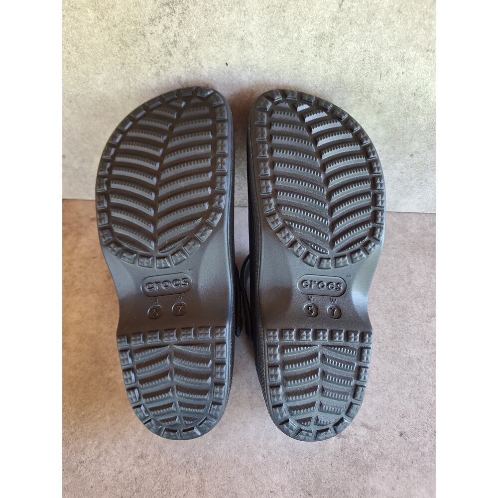 Crocs Classic Mary Jane Clogs Black glitter platform loafer goth emo comfort - Picture 10 of 11